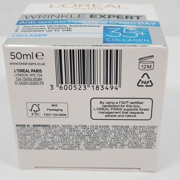 LOreal Paris Wrinkle Expert 35+ Anti-Wrinkle Hydrating Day Cream 50ml NIB - Picture 5 of 5